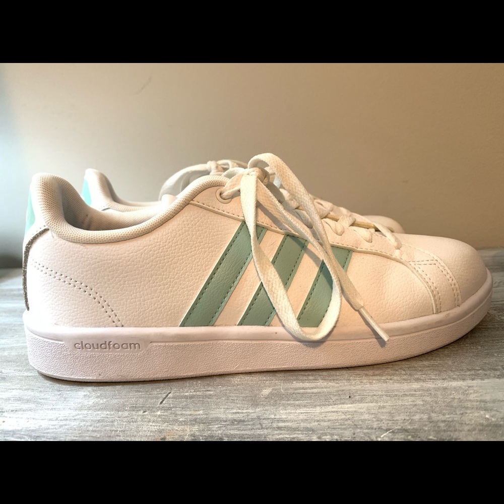Adidas superstars in teal